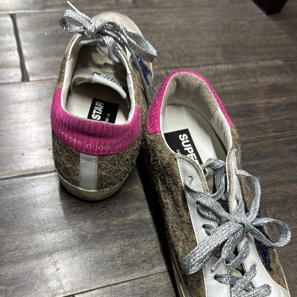 Golden goose leopard print with blue star super star - Picture 2 of 11